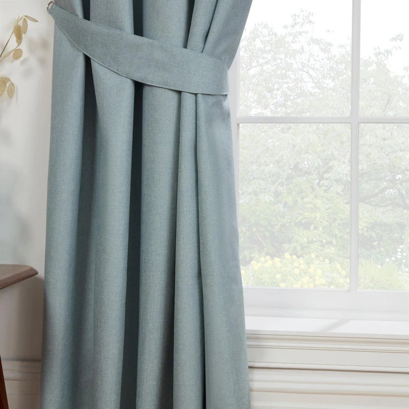 Sundour Eclipse Blackout Pencil Pleat Curtains Duck Egg Blue 66x54 Fully Lined Curtain Pair