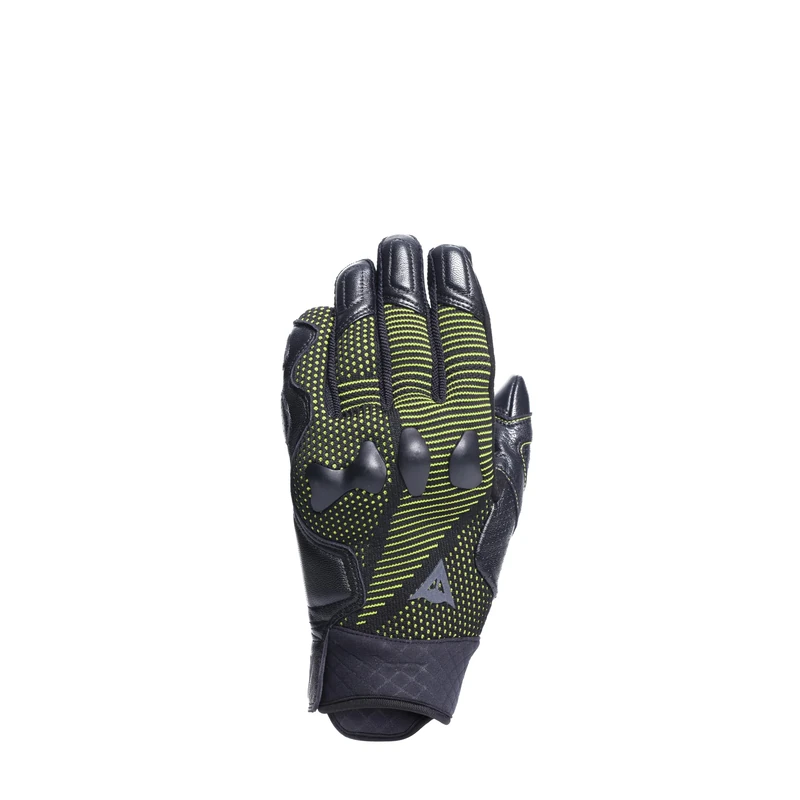 Dainese - Unruly Ergo-Tek Gloves, Men's Motorcycle Gloves, Seamless Fabric, Leather Reinforcements, Knuckle Protection, Touch Screen, Anthracite/Acid Green, S