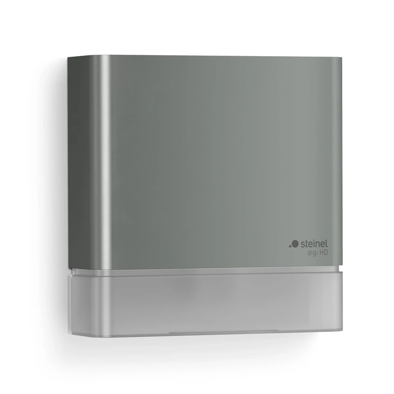 Steinel Motion Sensor MD IR D180 COM1 Anthracite, 9 Zone Detection Range, Wall Sensor with 180° Detection, Smart Networking via App