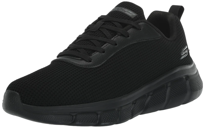 Skechers Men's Bobs B Flex-Cool Edge Sneaker, Black, 10 UK Wide