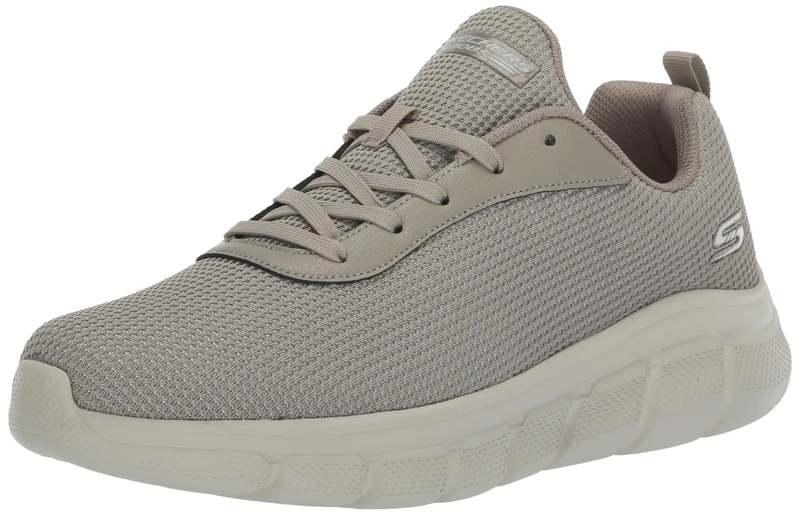 Skechers Men's Bobs B Flex-Cool Edge Sneaker, Taupe, 6.5 UK