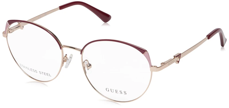 Guess Glasses for Women, Shiny Burgundy, 51/17/140
