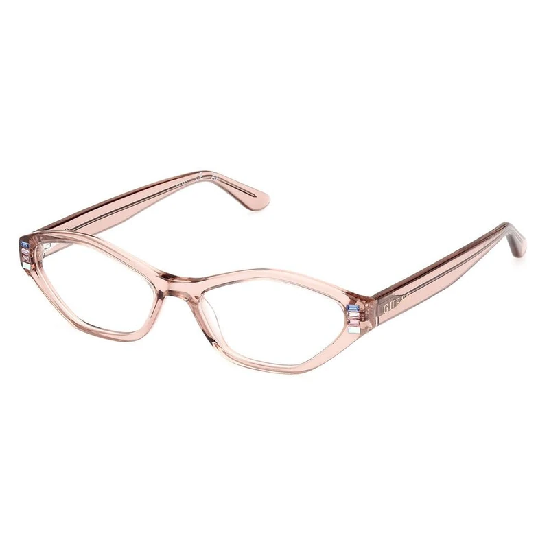 GUESS GU2968 Glasses, Shiny Beige, 53/16/145 for Women, shiny beige, 53/16/145