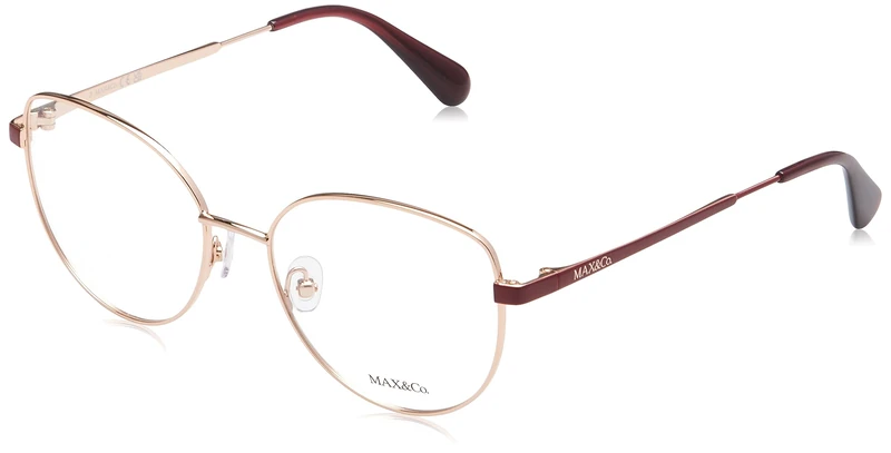 MAX &CO MO5064 Glasses, Shiny Rose Gold, 54/17/140 for Women, Shiny Rose Gold