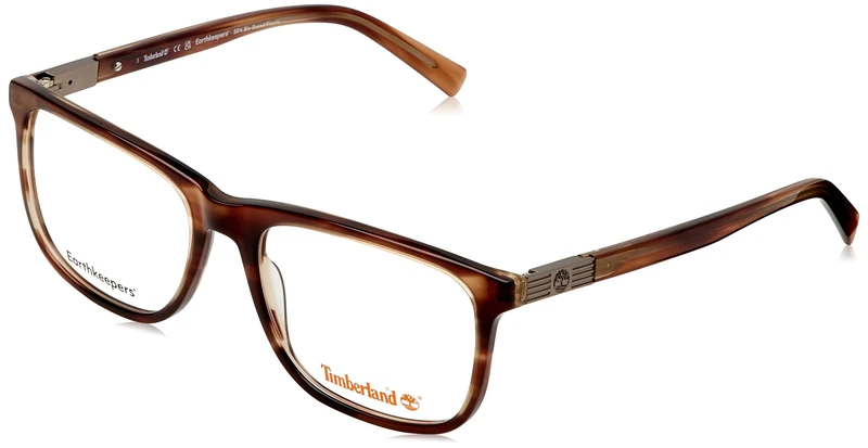 Timberland Men's Glasses, Shiny Dark Brown, 55/18/145