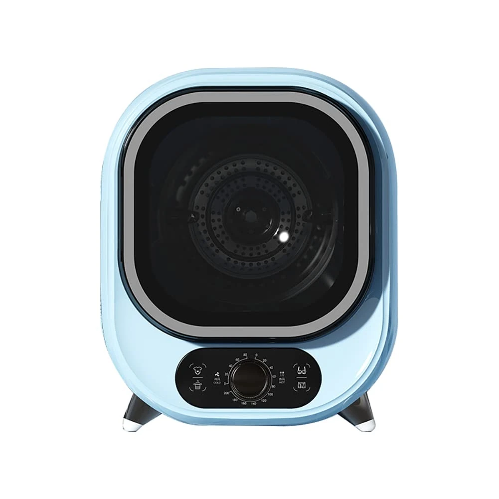 SPLAWN Mini Electric Portable Clothes Dryer, 6.5kg Capacity, Front Load, Stainless Steel Tub, Blue