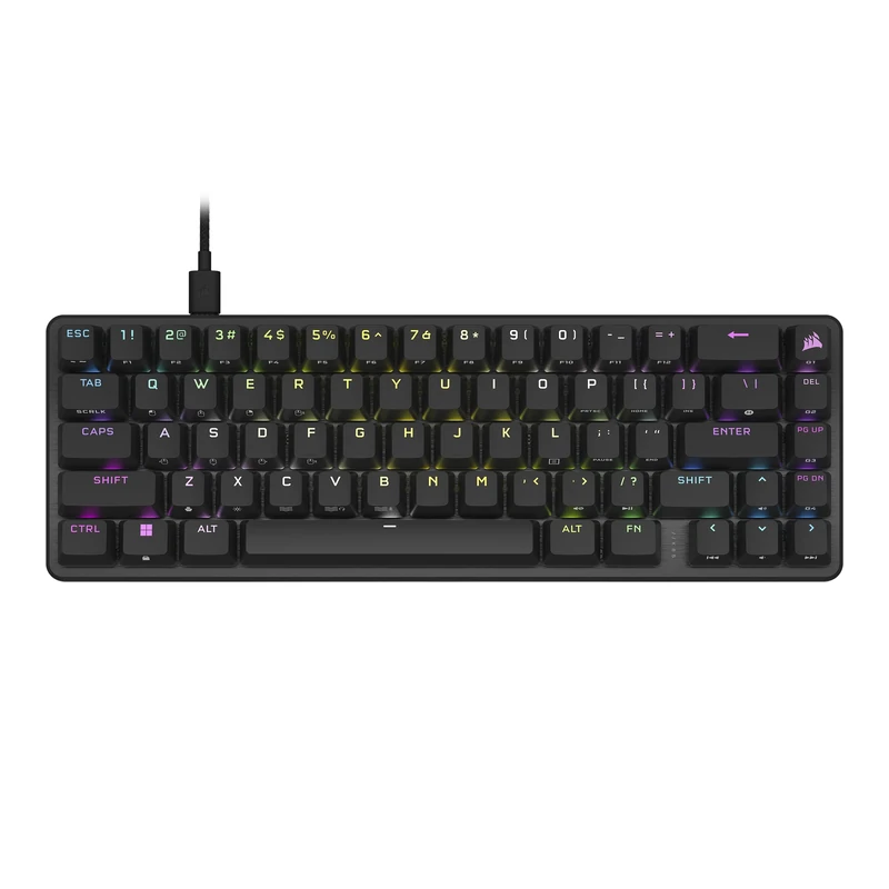 Corsair K65 PRO Mini RGB 65% Optical-Mechanical Wired Gaming Keyboard - OPX Switches - PBT Double-Shot Keycaps - iCUE Compatible - QWERTY NA Layout - Black