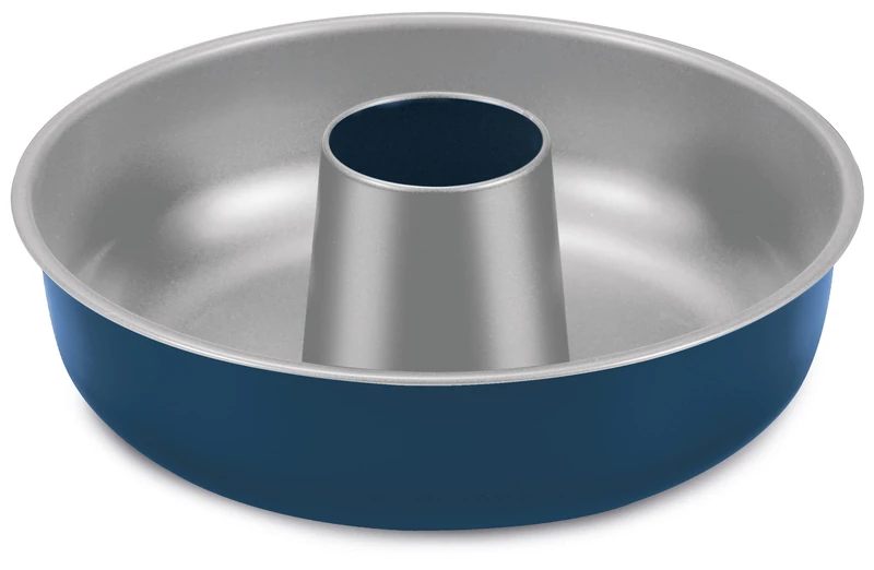 Guardini, Xbake Line, Donut Mould 25 cm, Steel with Non Stick Coating, Reduced Environmental Impact, Grey/Blue