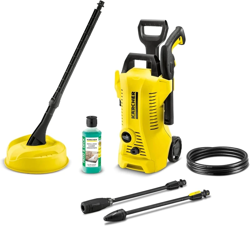 Bundle of Kärcher K 2 Power Control Home high-pressure washer: Intelligent app support - the practical solution for everyday dirt - incl. Home Kit, Pack of 1 + Kärcher WB 7 Plus Wash Brush