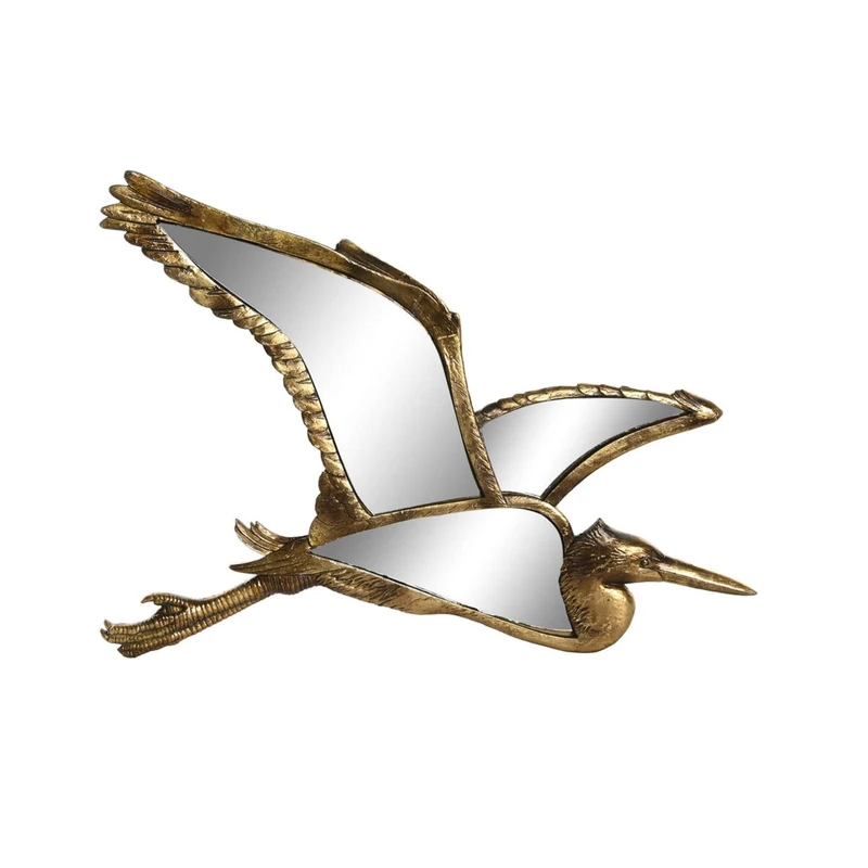 DKD Home Decor Decorative Figure 35.5 x 26 x 2 cm Golden Bird
