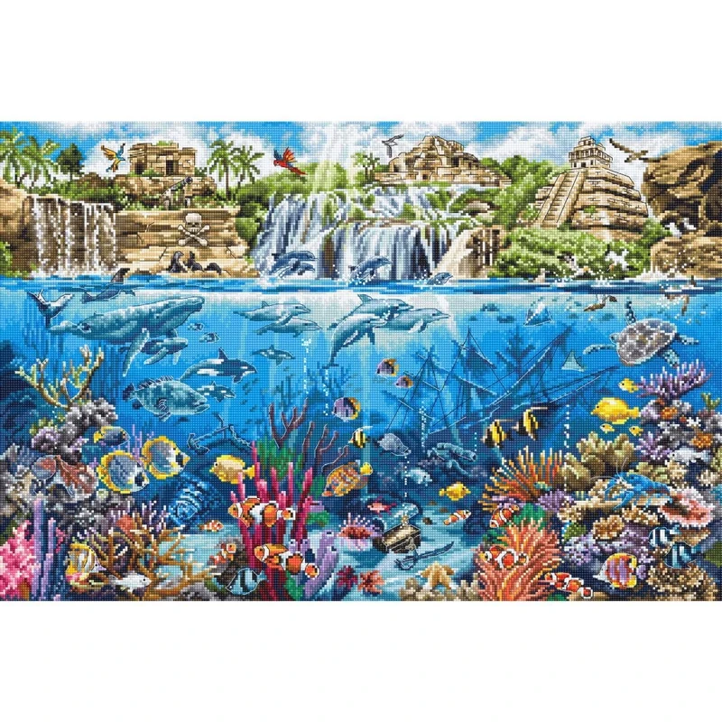 Pirate Island Counted Cross Stitch Kit, Multi-Colour