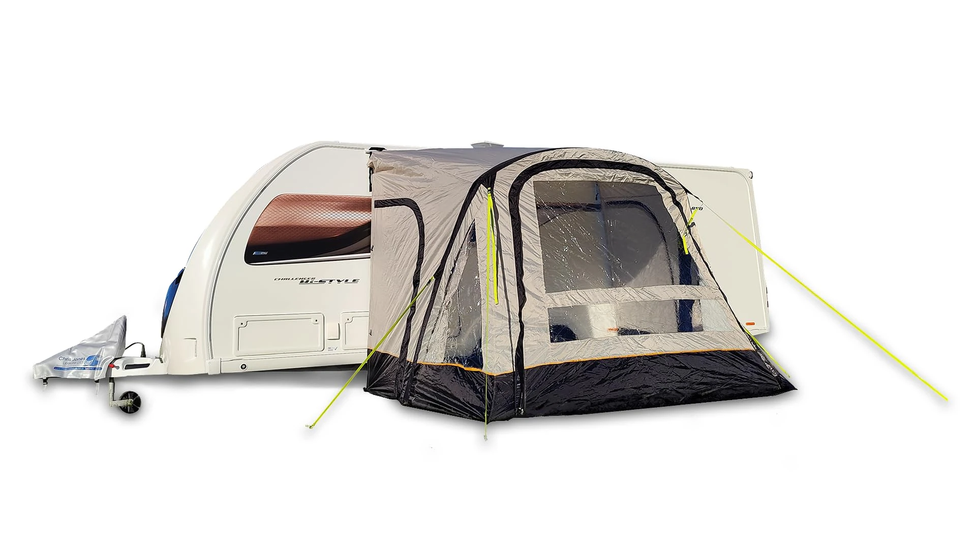 OLPRO View Lite Breeze 260 Inflatable Caravan Porch Awning – Compact Air Awning for Caravans, Campervans & Motorhomes – Waterproof 5000mm, Large Windows, Taped Seams, Travel & Camping Awning Canopy