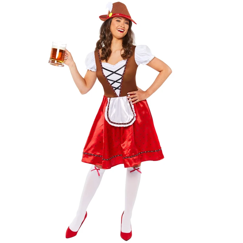 amscan 9917589 - Women's Miss Oktoberfest Bavarian Fancy Dress Costume Size: 18-20