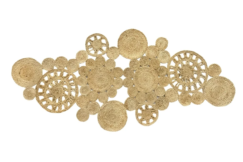 HAMID Jute Rug Round Vera 100% Natural Jute Fibre Hand-Woven Soft Rug and High Strength for Living Room Dining Room Bedroom Hallway Rug (170 x 80 cm)