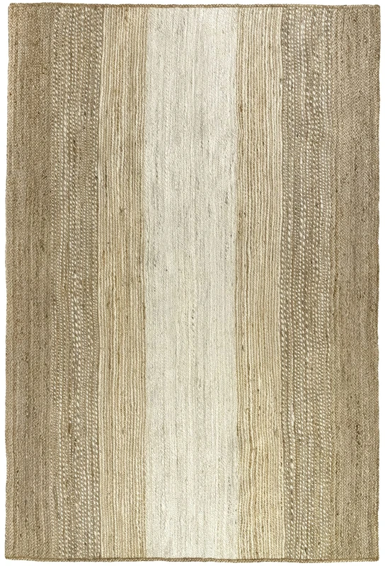 HAMID - Luque Jute Rug, 100% Natural White, Jute Fibre, Hand Woven, Soft Rug and High Strength Rug for Living Room, Dining Room, Bedroom, Hallway Rug - (230 x 160 cm)