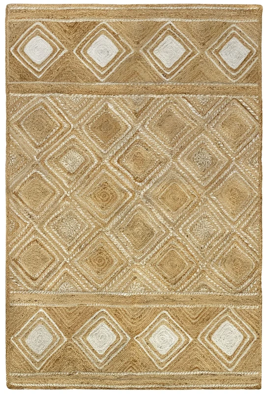 HAMID - Jute Rug, CIRA Rug 100% Natural, Jute Fibre Hand Woven, Soft Rug and High Strength Rug for Living Room, Dining Room, Bedroom, Hallway Rug - (230 x 160 cm)