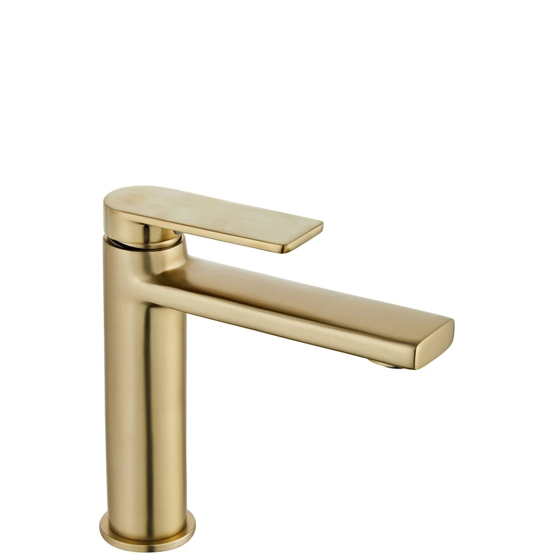 Rea 367f0612-5f31-4535-9db4-66ddfe43eedb Brushed Gold Bathroom Sink tap Verso Low REA-B6555