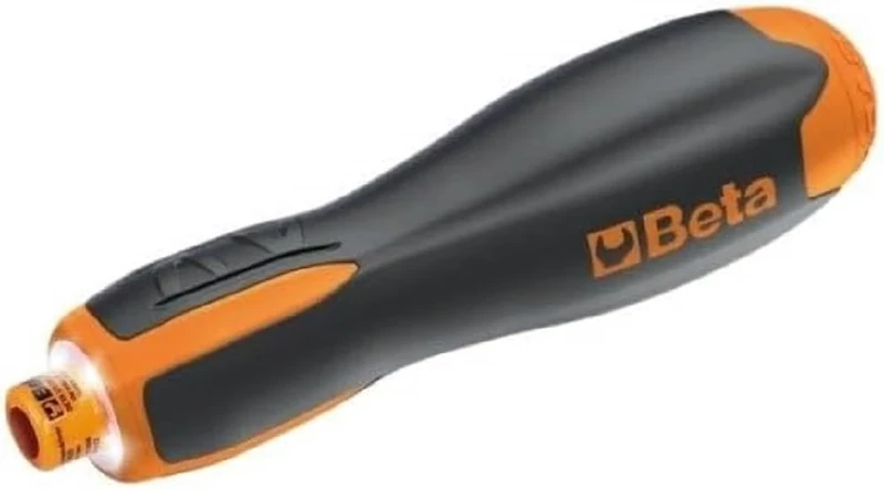 Beta 1210E/GE - Evox-E Electric Screwdriver Complete with 6 x 50 mm Inserts with Mixed Footprints, Front LEDs, Compatible with All Standard Regulatory Inserts, Rechargeable with USB-C Cable - Image 1
