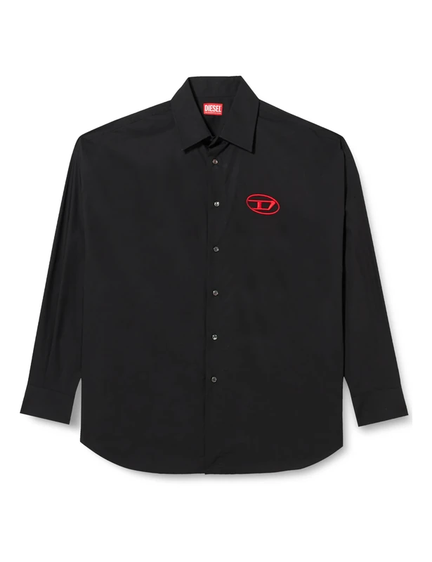 Diesel_S-DOU-Plain Camicia_Shirt_Black_56
