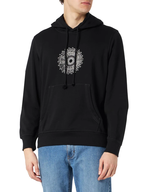 Diesel Men's s-ginn-hood-k38 Hooded Sweatshirt, 3ae-0hayt, M