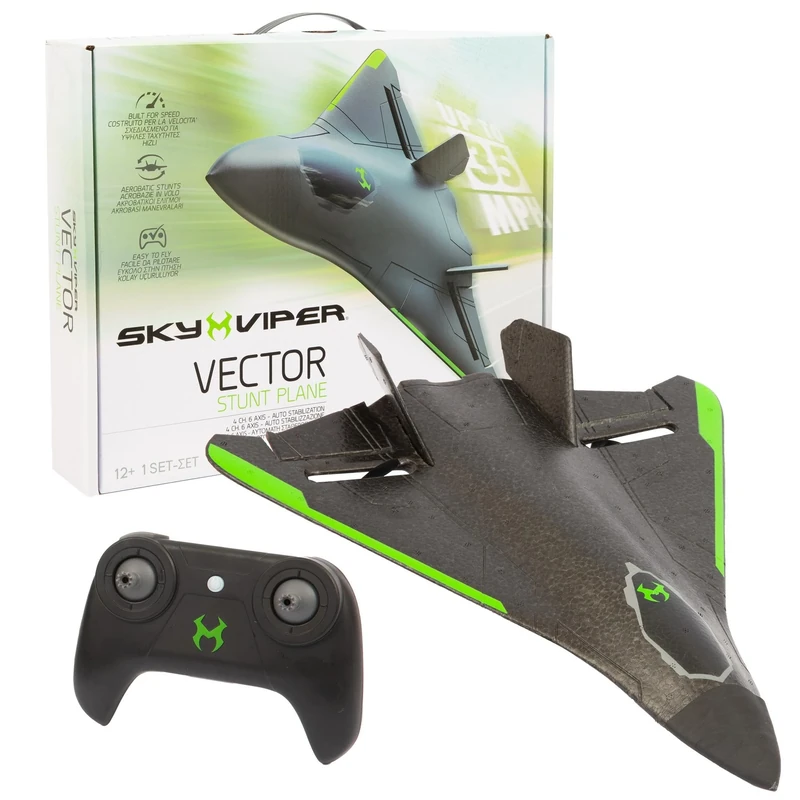 Sky Viper Vector Performance Stunt Jet Drone, Engineered to Reach Speeds of up to 35 mph, Equipped with Advanced Position Hold Technology, High Power-to-weight Ratio, Includes 600ft Long-Range Remote