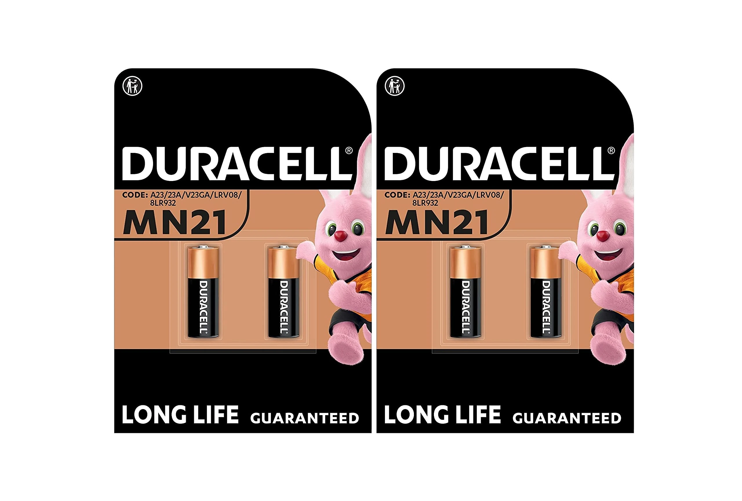 4X Duracell MN21 A23 23A (2 Blister Packs of 2 Batteries) 4 Batteries