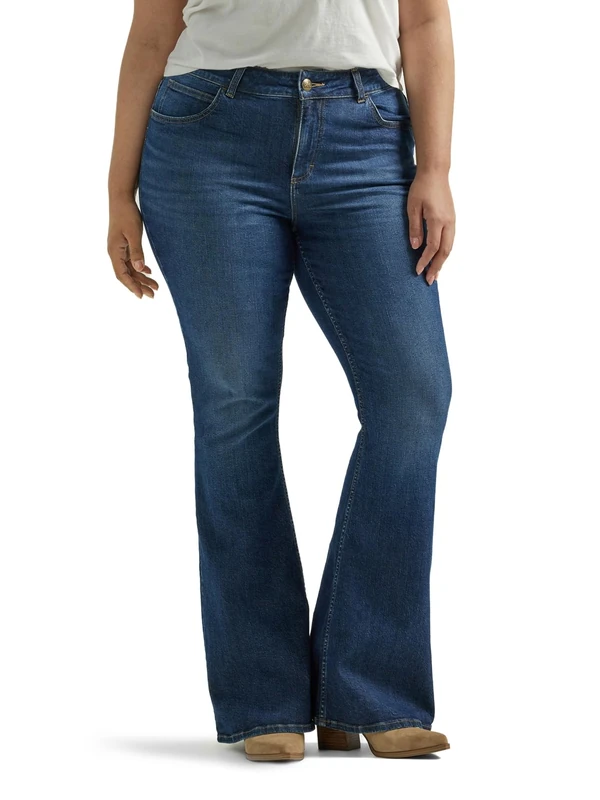 Lee Women's Legendary Mid Rise Flare Jean, Inner Strength, 2