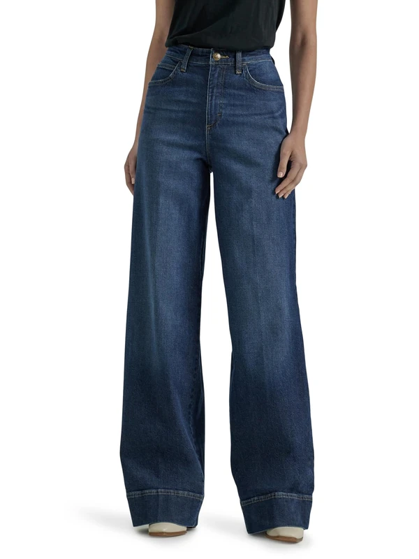 Lee Women's Legendary High Rise Trouser Jean, Inner Strength, 8 Short