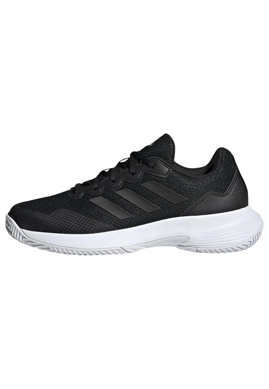 adidas Women's Gamecourt 2.0 Tennis Shoes, Core Black/Core Black/Silver, 6.5 UK