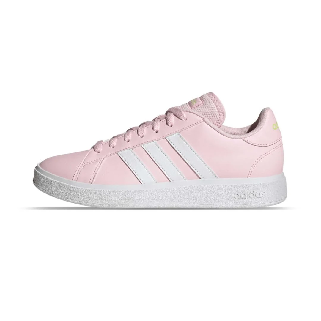 adidas Women's Grand Court TD Lifestyle Court Casual Shoes, Clear Pink/Clear Pink/Pulse Lime, 8 UK