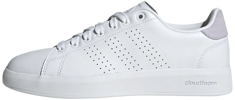 adidas Women's Advantage Premium Leather Shoes, Cloud White/Cloud White/Silver Dawn, 8 UK