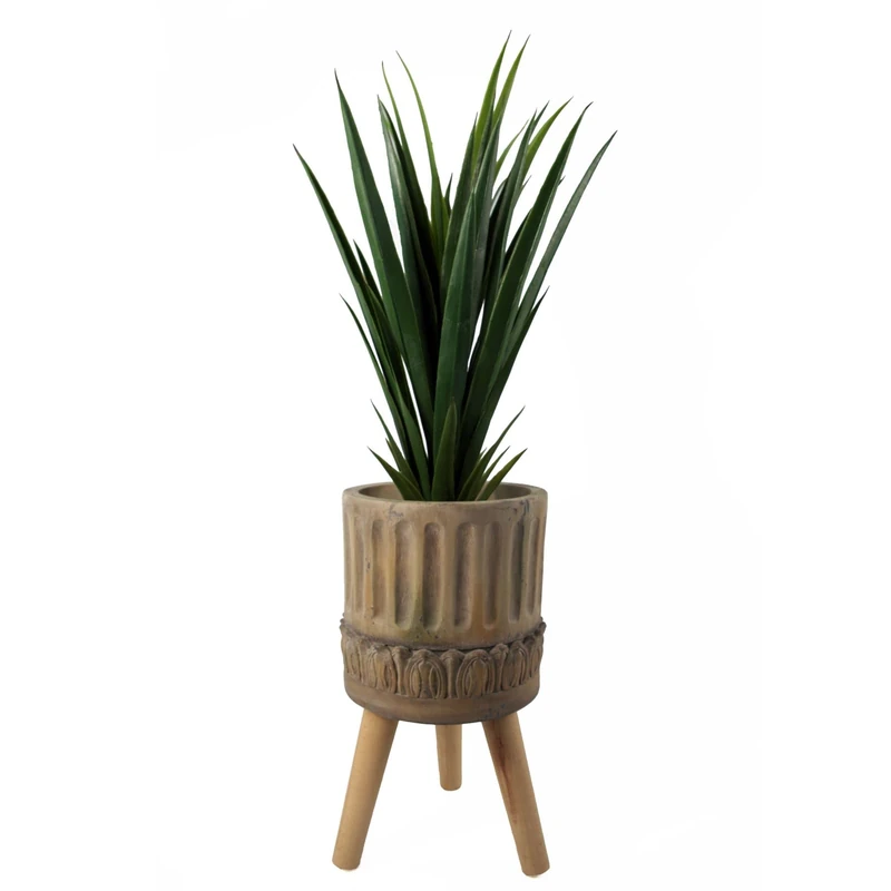 Leaf Extra Large Cachepot Planters, Wood, 40cm Zandi Roman