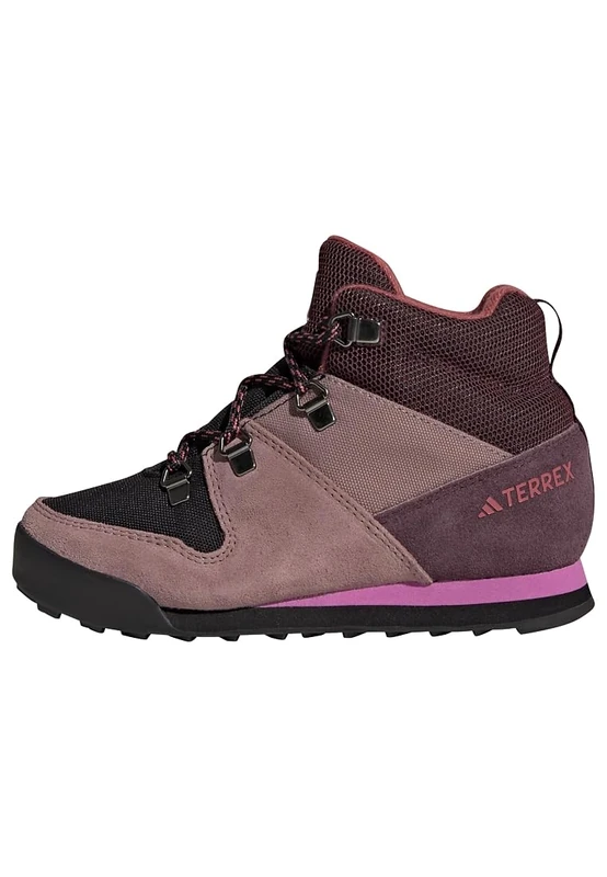 adidas Unisex Kids Terrex Snowpitch Cold.RDY Winter Shoes, Shadow Maroon/Purple/Pulse Lilac, 4 UK