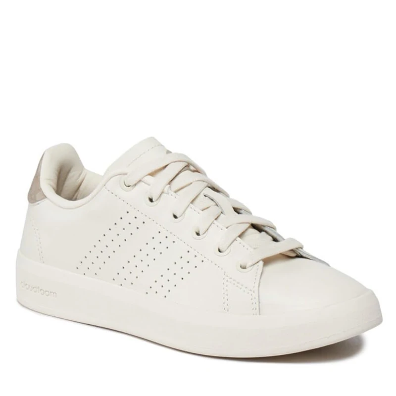 adidas Women's Advantage Premium Leather Shoes, Chalk White/Chalk White/Champagne met, 4.5 UK