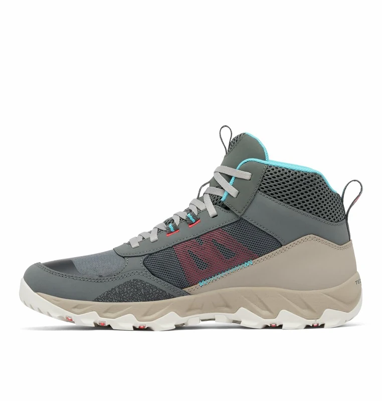 Columbia Men's Flow Centre Sneaker, Grill/Poppy Red, 10.5 UK