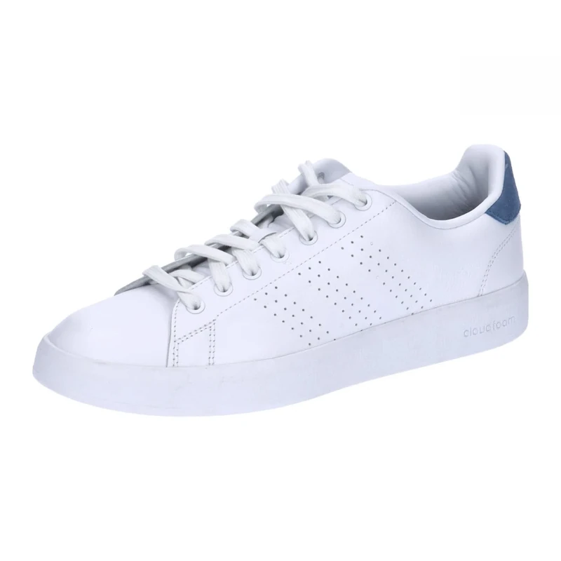 adidas Men's Advantage Premium Leather Shoes, Cloud White/Cloud White/Crew Blue, 11.5 UK