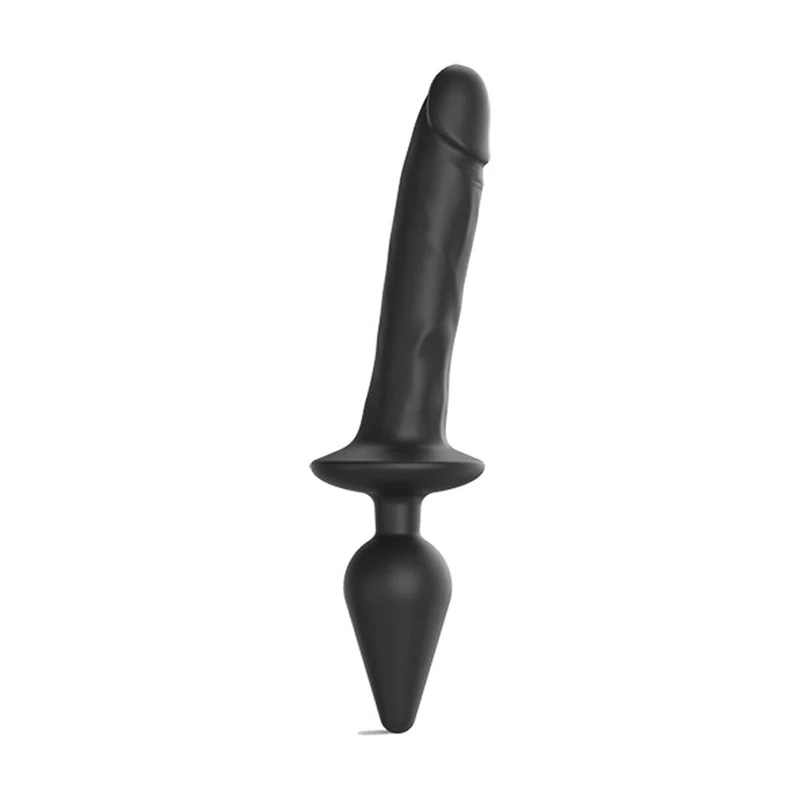 Dildo Strap-on-me Plug-in Realistic Black XXL