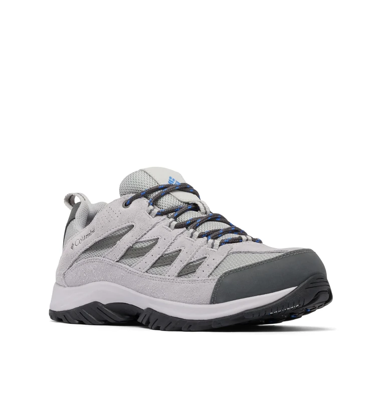 Columbia Men's Crestwood Hiking Shoe, Steam/Vivid Blue, 7 UK