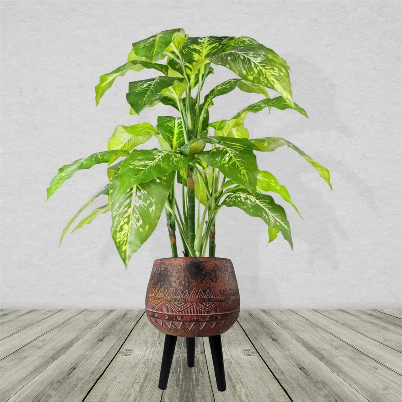 Leaf Extra Large Cachepot Planters, Wood, 40cm Zaturn, 44cm
