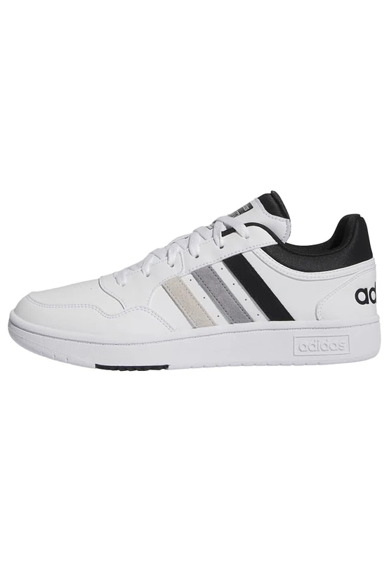 adidas Men's Hoops 3.0 Low Classic Vintage Shoes, Cloud White / Core Black / Grey, 10 UK - Image 1