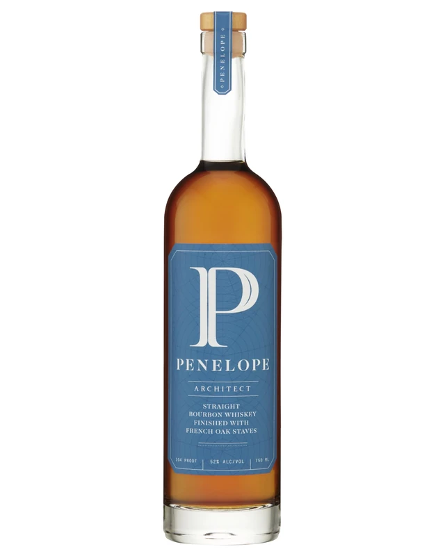 Penelope Architect Straight Bourbon Whiskey | Aged meticulously in French oak staves to build a truly precise flavor profile | 750ml | ABV 52%