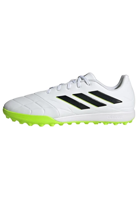 adidas Unisex Copa Pure.3 Turf Boots, Cloud White/Core Black/Lucid Lemon, 11 UK