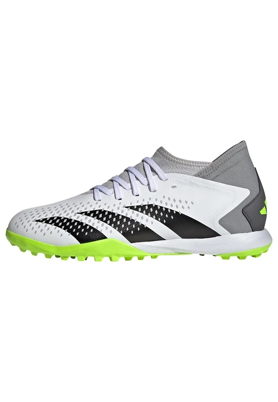 adidas Unisex Predator Accuracy.3 Turf Boots, Cloud White/Core Black/Lucid Lemon, 11 UK