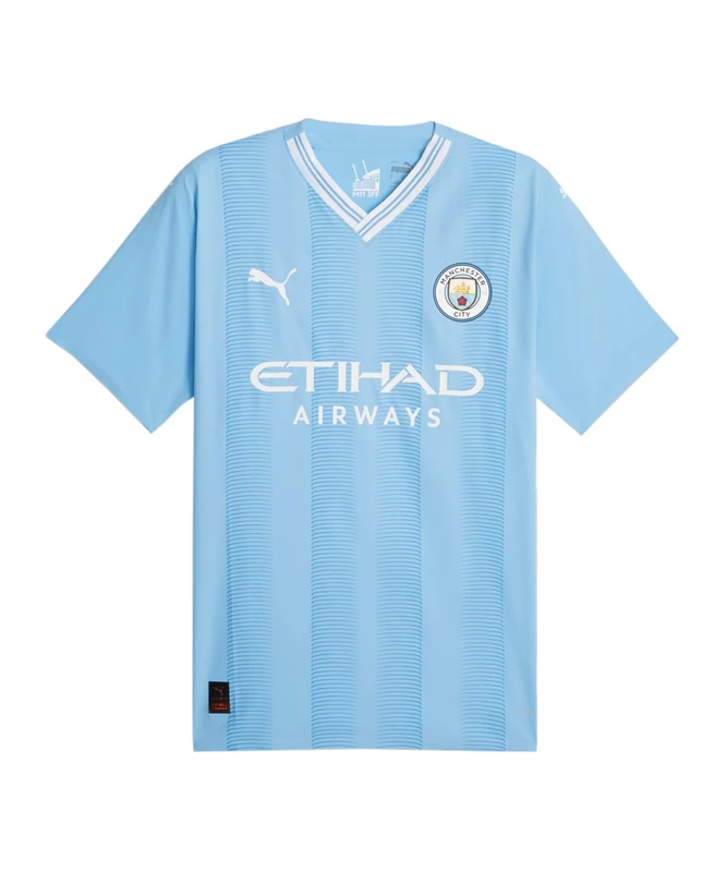 Manchester City F.C. FC Season 2023/2024 Official Home Authentic Unisex Puma T-Shirt 3XL