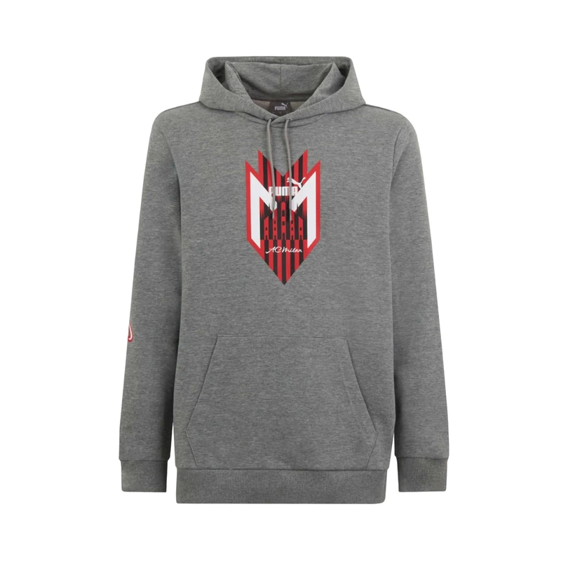 AC Milan AC Milan Ftlbicons Hooded Sweatshirt, Grey, Adult, L
