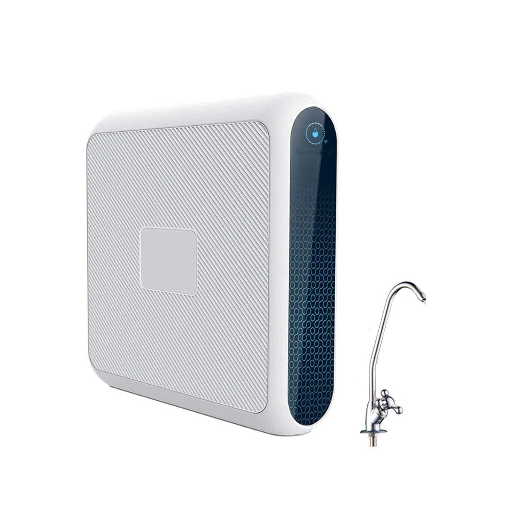 0.01μm Filtration Under Sink Water Filter System Reverse Osmosis Pure Water Machine Double Outlet Household Kitchen Faucet Filter 4-Stage Filter To Remove 99.99% of Contaminants Larger Than 0.01