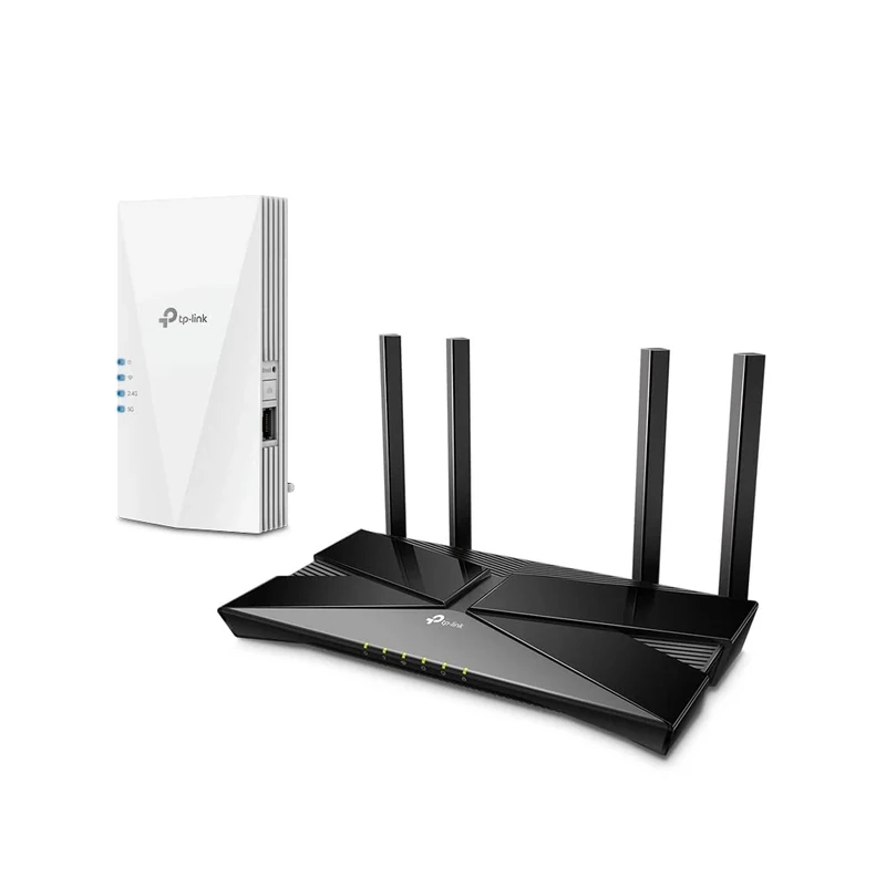 TP-Link AX3000 Dual Band Wi-Fi 6 Router and Range Extender Bundle, EasyMesh Supported, Dual-Core CPU, Ideal for Gaming Xbox/PS4/Steam (Archer AX53 and RE700X)