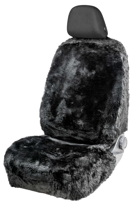 Walser Lambskin Car Seat Cover Mona, 100% Lambskin Seat Cover for Car, 1 Piece Lambskin Seat Covers, Car Front Seats, Car Seat Cover Lambskin, Car Seat Cover Fur, Lambskin Car Seat Black