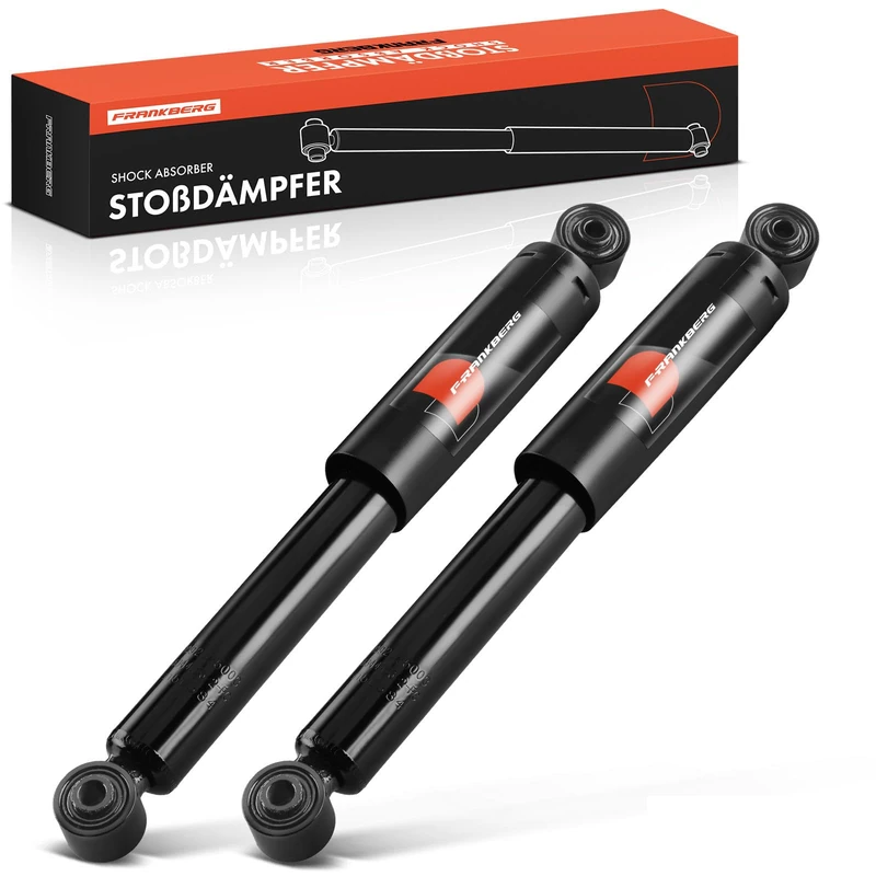 Frankberg 2x Shock Absorber Strut Rear Left Right 472mm Gas pressure Compatible with M.u.l.t.i.v.a.n VI SGF SGM SGN SHM SHN Replace# 7H0513029D, 7H0513029E