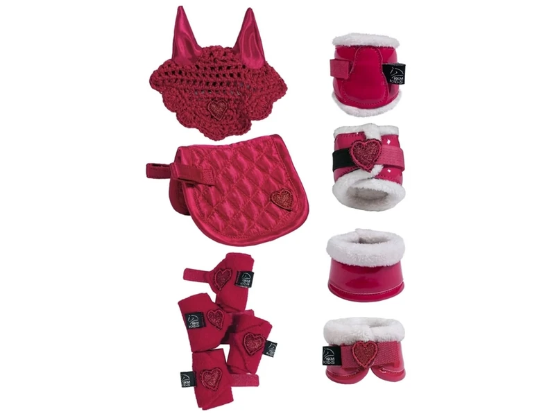 HKM Cuddle Pony Riding Set Red One Size
